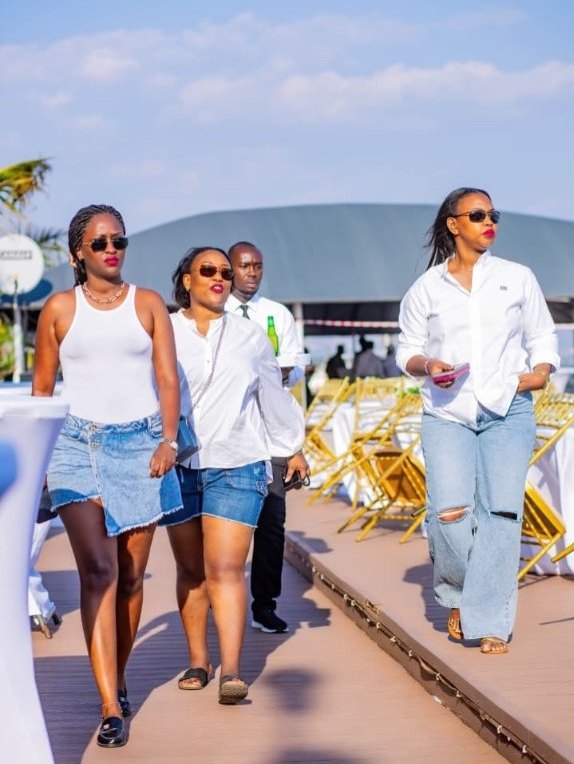 Guests in white and denim at the Denim & White event, Van Beach Resort
